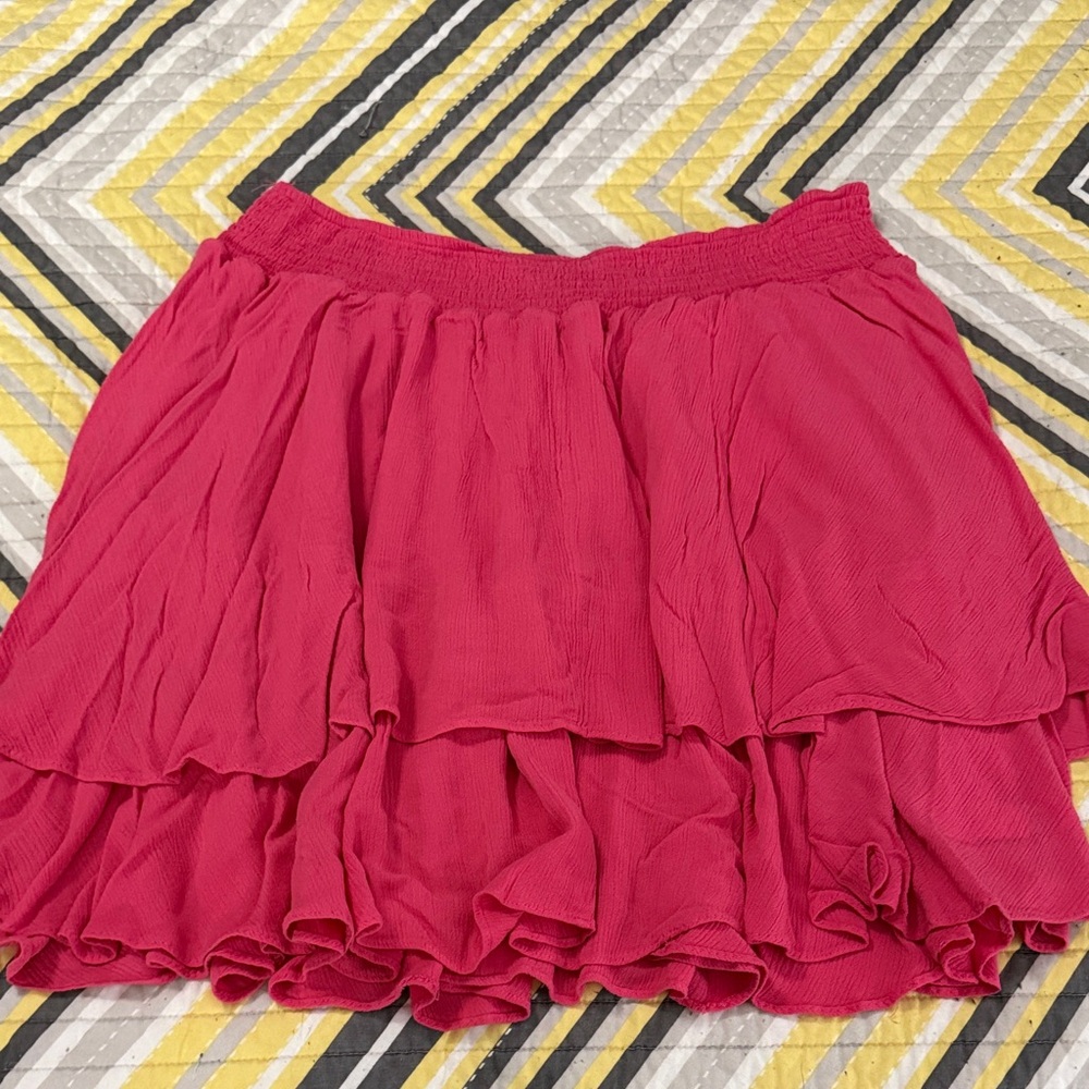 Torrid Vibrant Pink Ruffled Mini Skirt